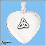 Sterling Silver Puff Heart Trinity Locket (#BQ203)