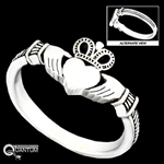 Sterling Silver Claddagh Ring (#BQ511)