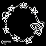 Pewter Celtic Trinity Knot Toggle Bracelet (#JPEW5893)