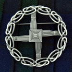 Pewter St bridget's cross Pin/Pendant (Jpew6080)
