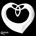 Sterling Silver Trinity Knot Floating Heart Pendant (#Q4300)