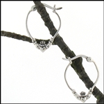 316 L Stainless Steel Claddagh Hoop Earrings (#S25)