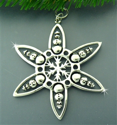 Pewter Snowman SnowWondersÂ® Snowflake Ornament/Pendant (#SW5152)