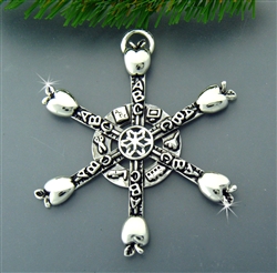 Pewter Teacher SnowWondersÂ® Snowflake Ornament/Pendant (#SW5185)