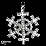 Pewter Celtic Cross SnowWondersÂ® Snowflake Ornament/Pendant (#SW5195)