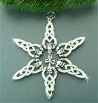 Pewter Irish Shamrock SnowWondersÂ® Snowflake Ornament/Pendant (#SW5235)