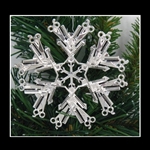 Pewter Hairdresser SnowWondersÂ® Snowflake Ornament/ Pendant (#SW5297)