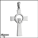 Stainless Steel Claddagh Cross (#S29)