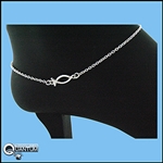 Sterling Silver Ichthus Fish Anklet (#BQ378)