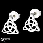 Sterling Silver Small Trinity Knot Post Earrings (#BQ522)