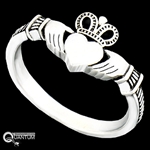 Sterling Silver Claddagh & Knotwork Ring (#BQ530)