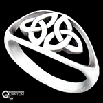 Sterling Silver Double Trinity Knot Ring (#BQ537)