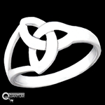 Sterling Silver Modern Trinity Knot Ring (#BQ554)