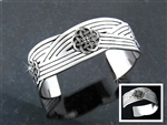 Braided Three Celtic Knot Cuff Bracelet (#JPEW5024)