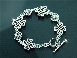 Pewter Celtic Love Knot Toggle Bracelet (#JPEW5587)