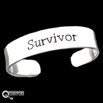 Pewter "Survivor" Cuff Bracelet (#JPEW5848)