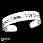 Pewter "Mo Anam Cara...My Soul Mate" Cuff Bracelet (#JPEW5913)