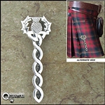 Pewter Scottish Thistle Kilt Pin (#JPEW5967)
