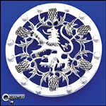 Pewter Rampant Lion and Thistle Pin (#JPEW5997)