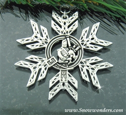 Pewter Scottish Piper SnowWondersÂ® Snowflake (#JPEW6015)