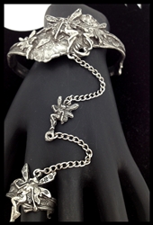 Pewter Trio Fairy Slave Bracelet (#PEW785)