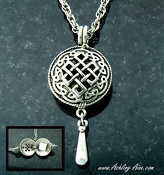 Pewter Celtic Knot Diffuser Pendant on 24" Chain (#PEW8014)
