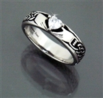 316 L Stainless Steel Claddaugh Ring (#S7)