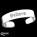 316L Stainless Steel "Believe" Cuff Bracelet (#SH1)