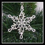 Pewter Music Note SnowWondersÂ® Snowflake Ornament/Pendant (#SW5151)