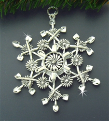 Pewter Gardener's SnowWondersÂ® Snowflake Ornament/Pendant (#SW5198)