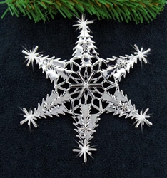Pewter Christmas Tree SnowWondersÂ® Snowflake Ornament/Pendant (#SW5216)