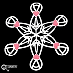 Pewter Ribbon & Pink Heart SnowWondersÂ® Snowflake Ornament (#SW5448)
