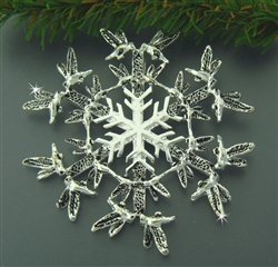 Pewter Hummingbird SnowWondersÂ® Snowflake Ornament/Pendant (#SW5566)