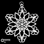 Pewter Butterfly & Flower SnowWondersÂ® Snowflake Ornament (#SW5819)
