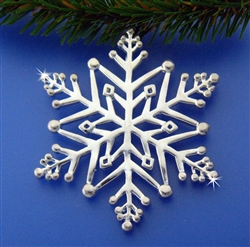 Pewter Plain SnowWondersÂ® Snowflake Ornament/Pendant (#SW5845)